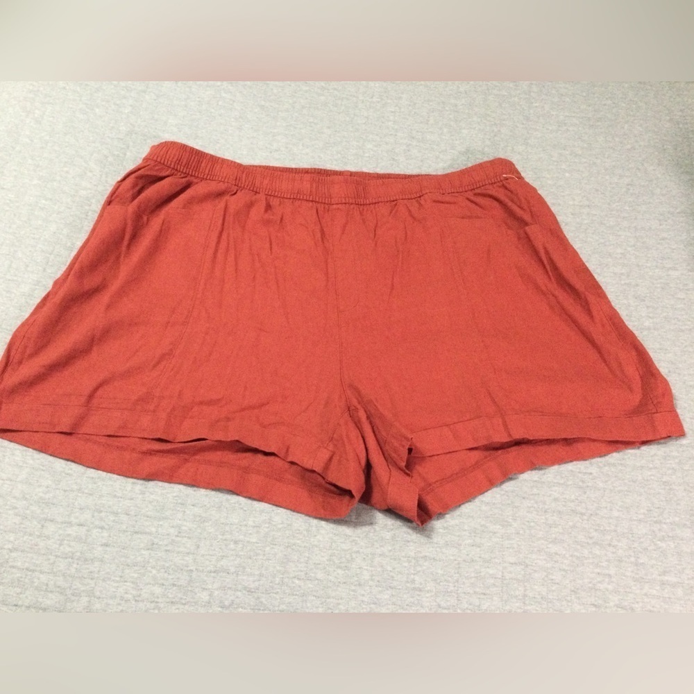 Old Navy High-Waisted Linen-Blend Shorts Fired Clay Red Size 4X NWOT